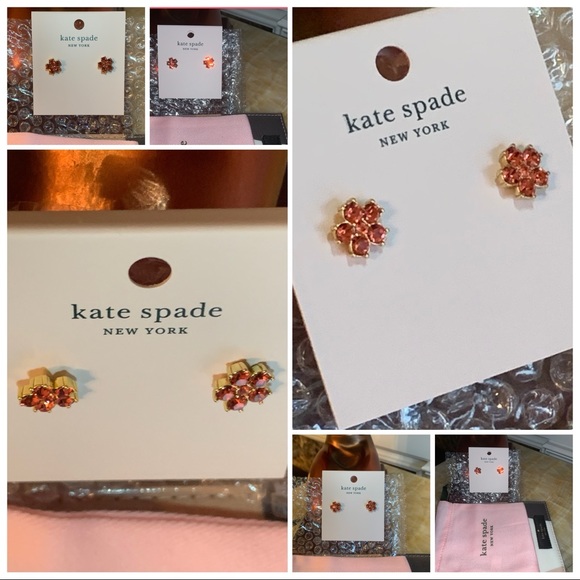 kate spade NEW YORK CORAL FLOWER STUDS - Picture 2 of 6